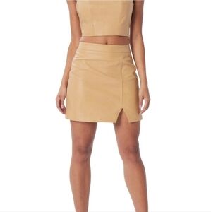 Revolve LITA by Ciara Leader Leather Skirt Size 6- Tan MSRP $298